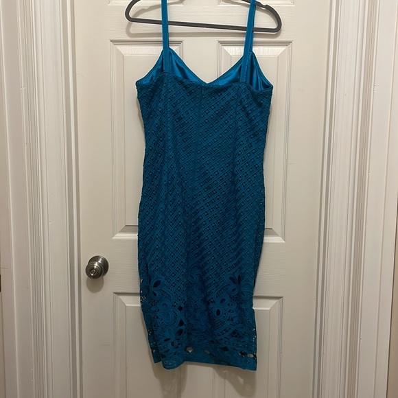 White House Black Market Blue Lace Dress - Picture 2 of 5